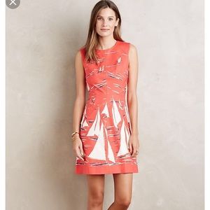 NWT Anthropologie maeve coral sailboat dress